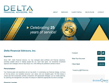 Tablet Screenshot of deltafinancialadvisorsinc.com